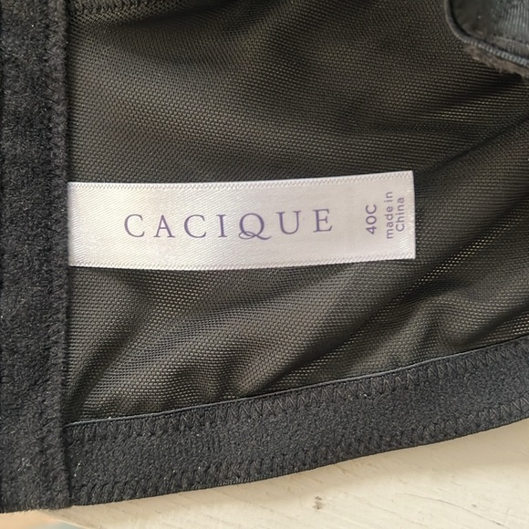 Cacique Bra 40C Black and Gold Balconette - Picture 4 of 4